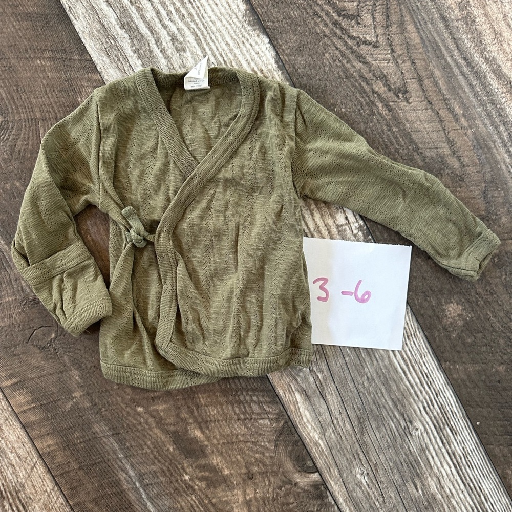 Kate Quinn Olive Green Wrap Top